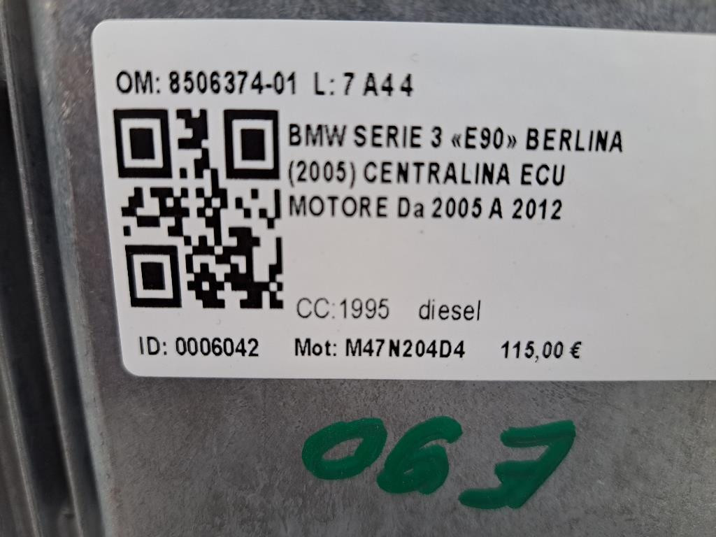 Centralina ECU BMW Serie 3 E90 Berlina 2° Serie