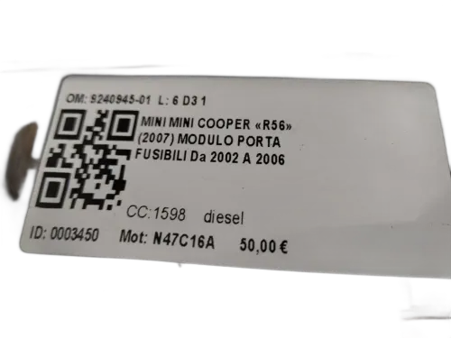 Centralina BCM MINI Cooper 2° Serie