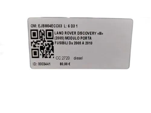 Centralina BCM LAND ROVER Discovery Serie III (04>10)