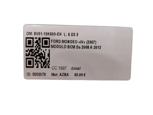 Centralina BCM FORD Mondeo Berlina 6° Serie