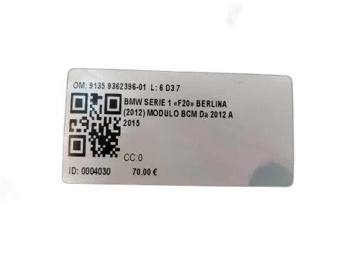 Centralina BCM BMW Serie 1 F20 (11>19)