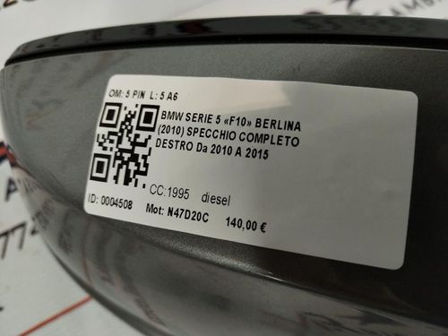 Specchietto Retrovisore Destro BMW Serie 5 F10