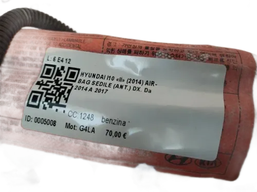 Airbag sedile sinistro lato guida HYUNDAI i10 2° Serie