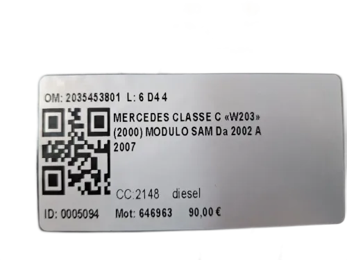 Modulo SAM MERCEDES Classe C Berlina W203 2° Serie
