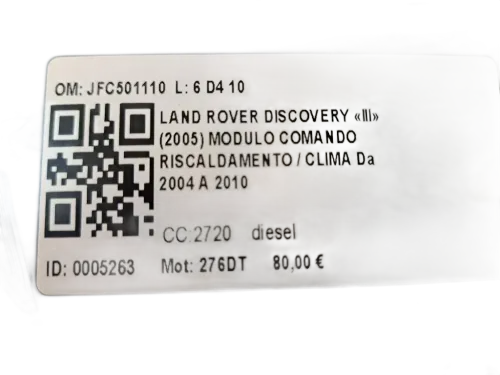 Comandi Clima LAND ROVER Discovery Serie III (04>10)