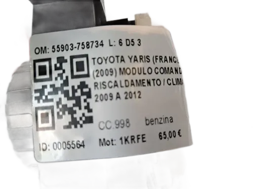 Comandi Clima TOYOTA Yaris Serie (08>11)