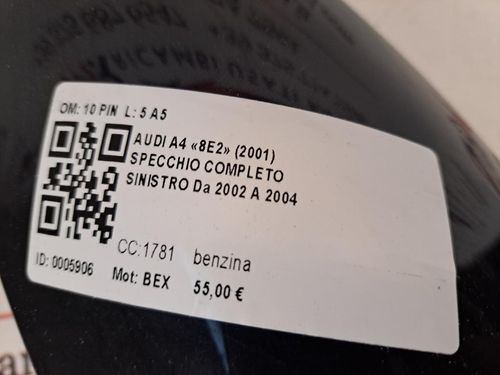 Specchietto Retrovisore Sinistro AUDI A4 Avant (8E) (00>04)