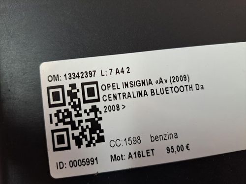 Centralina bluetooth telefono OPEL Insignia Berlina