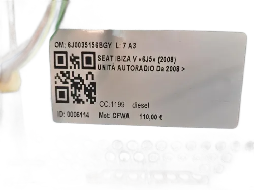 Autoradio SEAT Ibiza Serie (08>12)