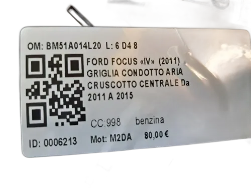 Bocchette Aria Centrale FORD Focus Berlina 5° Serie