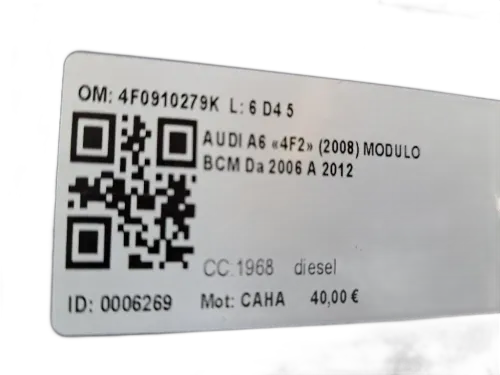 Centralina BCM AUDI A6 Berlina Serie C6 (4F2) (04>12)