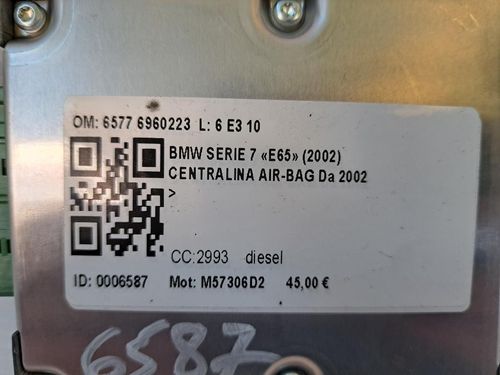 Centralina Airbag BMW Serie 7 E65/E66/E67/E68