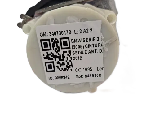 Cintura di sicurezza anteriore destra BMW Serie 3 E91 Touring