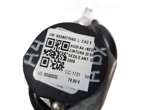 Cintura di sicurezza anteriore destra AUDI A4 Avant (8ED) (04>08)