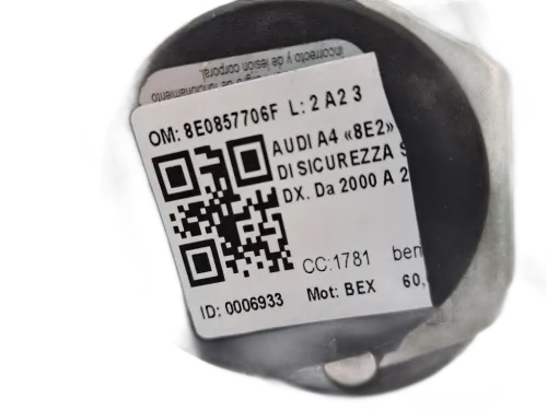 Cintura di sicurezza anteriore destra AUDI A4 Avant (8E) (00>04)