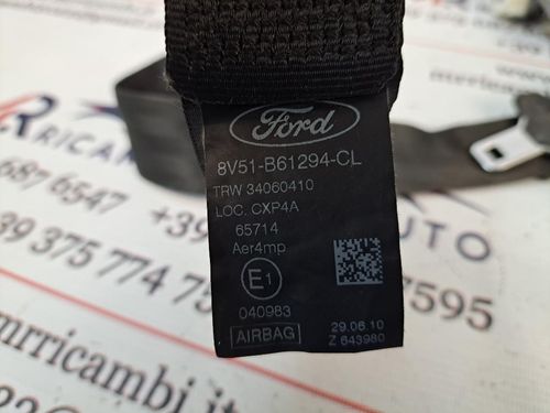 Cintura di sicurezza anteriore destra FORD Fiesta 6° Serie