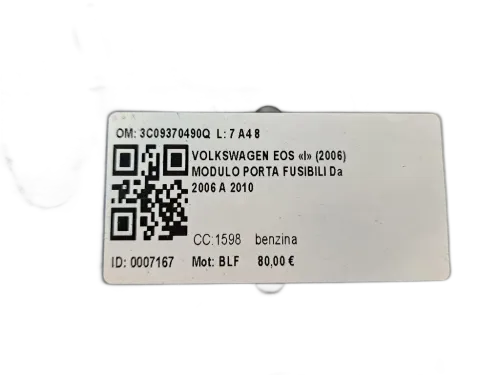 Centralina BCM VOLKSWAGEN Eos Serie (1F7) (06>10)