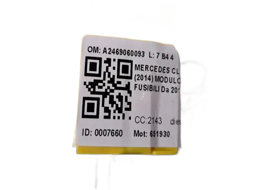 Centralina BCM MERCEDES Classe B W246 2° Serie