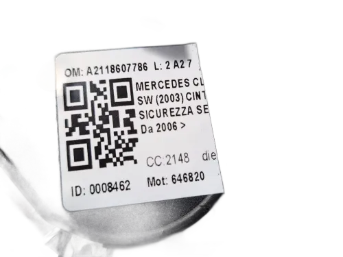 Cintura di Sicurezza Anteriore Sinistra MERCEDES Classe E Berlina W211 2° Serie