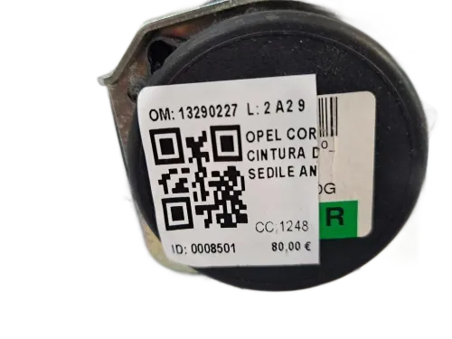 Cintura di sicurezza anteriore destra OPEL Corsa D 5P 1° Serie
