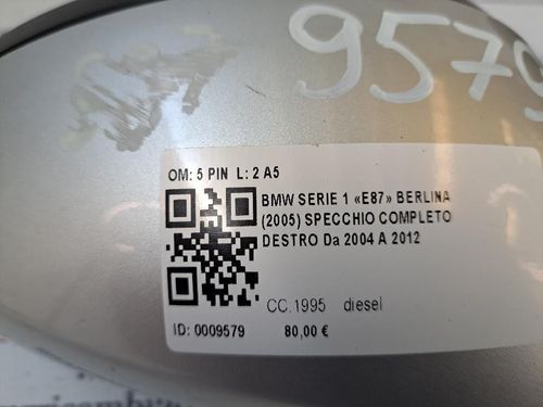 Specchietto Retrovisore Destro BMW Serie 1 Serie (E87) (07>)