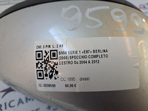 Specchietto Retrovisore Destro BMW Serie 1 Serie (E87) (07>)