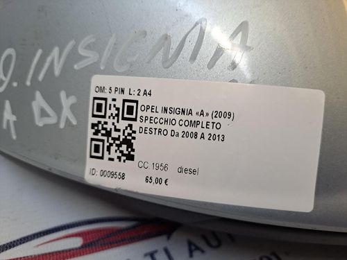 Specchietto Retrovisore Destro OPEL Insignia Berlina
