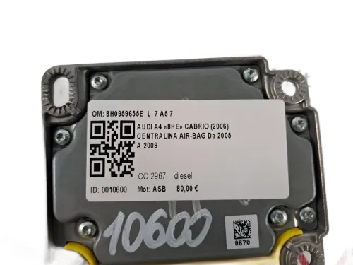 Centralina Airbag AUDI A4 Cabrio Serie B6 (8H7) (02>09)