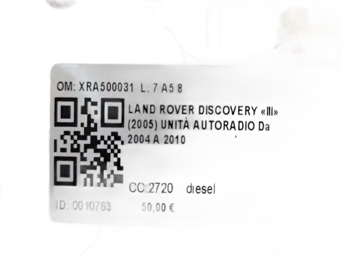 Autoradio LAND ROVER Discovery Serie III (04>10)