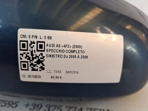 Specchietto Retrovisore Sinistro AUDI A6 Avant Serie C6 (4F5) (04>12)