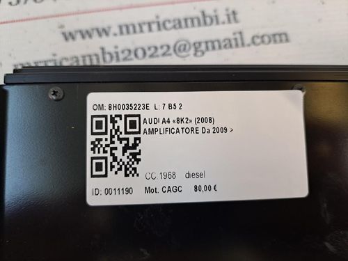 Amplificatore autoradio AUDI A4 Avant (8K5) (08>15)