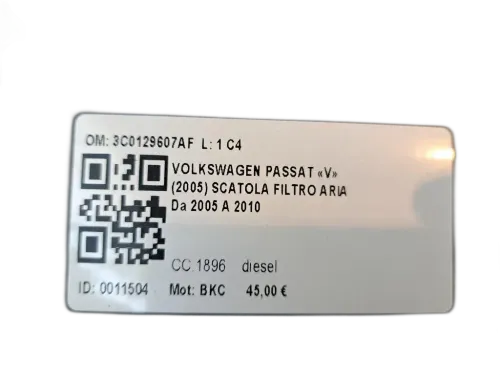 Scatola filtro esterno Cabina VOLKSWAGEN Passat Berlina 4° Serie