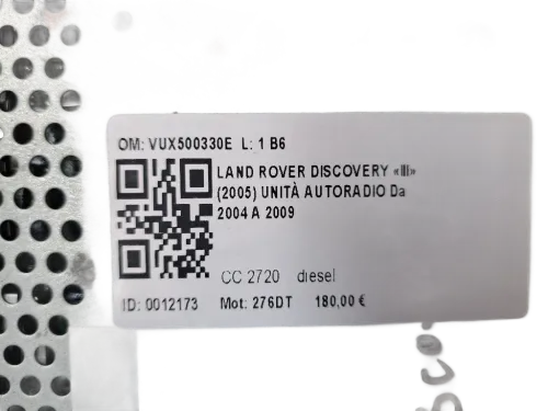 Autoradio LAND ROVER Discovery Serie III (04>10)