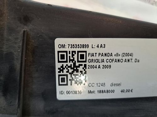 Griglia Anteriore FIAT Panda 3° Serie