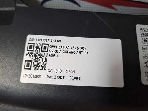 Griglia Anteriore OPEL Zafira B 2° Serie