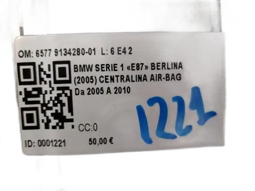 Centralina Airbag BMW Serie 1 Serie (E87) (04>07)