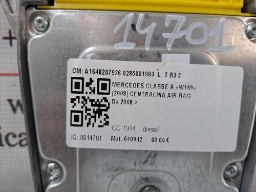 Centralina Airbag MERCEDES ML W164 3° Serie