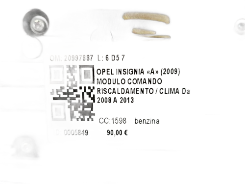 Comandi Clima OPEL Insignia Berlina