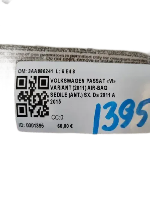 Airbag Sedile sinistro VOLKSWAGEN Passat Variant 5° Serie