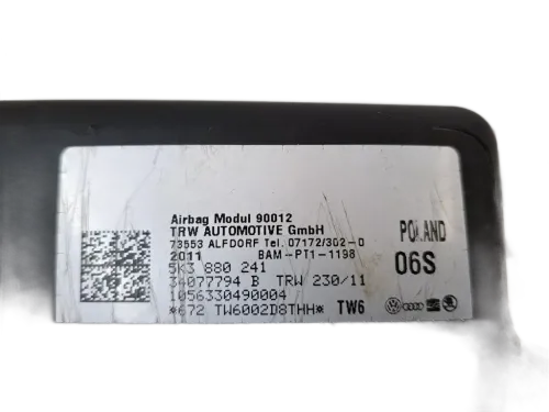 Airbag Sedile sinistro VOLKSWAGEN Golf 6 Berlina (08>12)