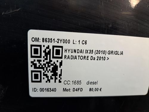 Griglia Anteriore HYUNDAI iX35 1° Serie