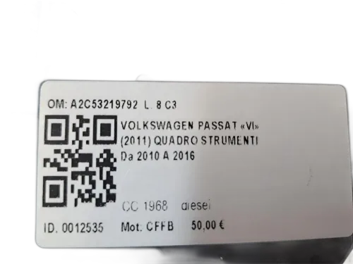 Quadro tachigrafo VOLKSWAGEN Passat Variant 5° Serie