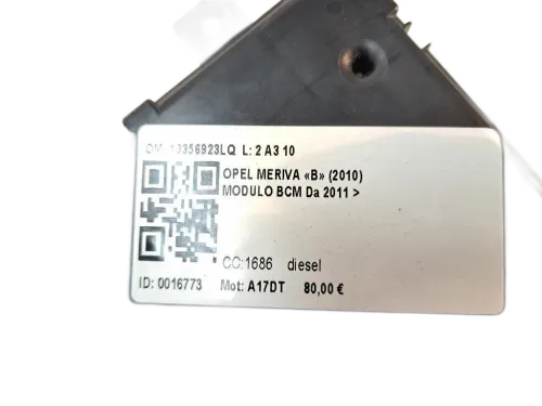 Centralina BCM OPEL Meriva 3° Serie
