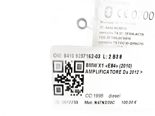 Amplificatore autoradio BMW X1 Serie (E84) (09>15)