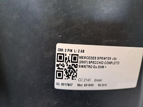 Specchietto Retrovisore Sinistro MERCEDES Sprinter W906 3° Serie