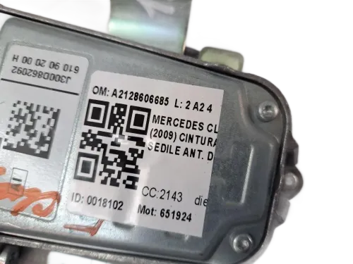 Cintura di sicurezza anteriore destra MERCEDES Classe E Berlina W212