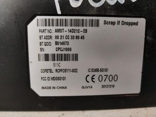 Centralina bluetooth telefono FORD Focus Berlina 5° Serie