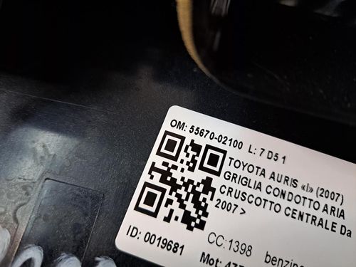 Bocchette Aria Cruscotto TOYOTA Auris Serie (E150) (07>12)
