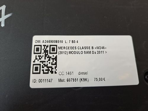 Modulo SAM MERCEDES Classe B W246 2° Serie