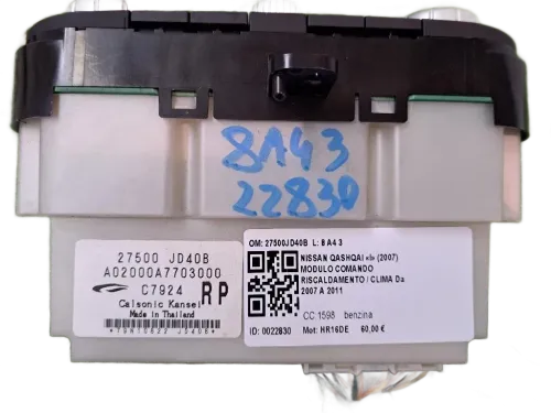 Comandi Clima NISSAN Qashqai 1° Serie